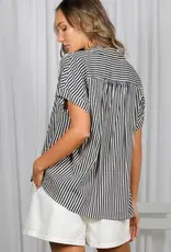 509 Broadway Collared Roll Up Sleeve Shirt