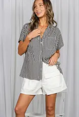 509 Broadway Collared Roll Up Sleeve Shirt