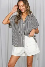 509 Broadway Collared Roll Up Sleeve Shirt