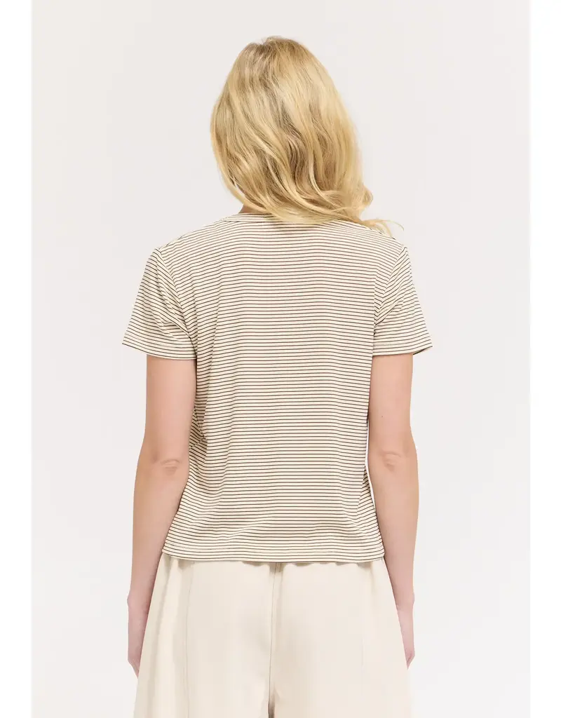 509 Broadway Standard Fit Stripe Cotton T Shirt