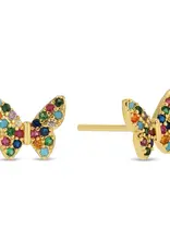 509 Broadway Butterfly Velvet Studs