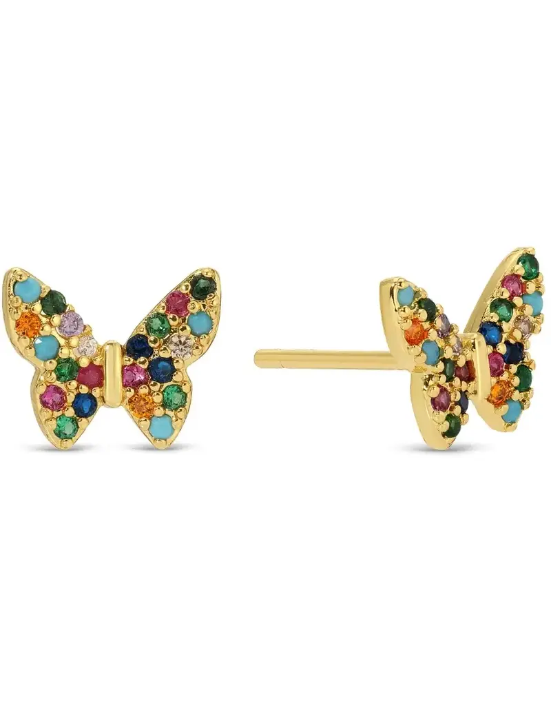 509 Broadway Butterfly Velvet Studs