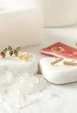 509 Broadway Butterfly Velvet Studs