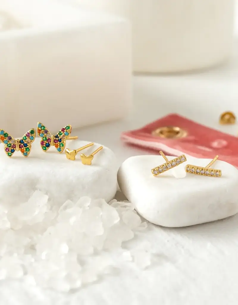 509 Broadway Butterfly Velvet Studs