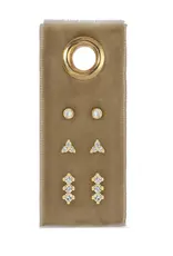 509 Broadway Curated Stud 3 Piece Earring