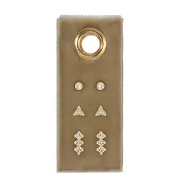 509 Broadway Curated Stud 3 Piece Earring