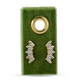 509 Broadway Curved Baguette Earring