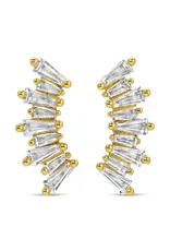 509 Broadway Curved Baguette Earring