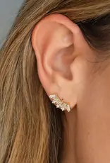 509 Broadway Curved Baguette Earring