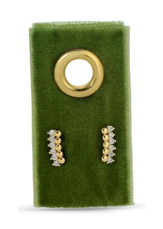 509 Broadway Delicate Dots CZ Studs Earrings