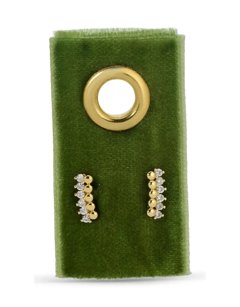 509 Broadway Delicate Dots CZ Studs Earrings