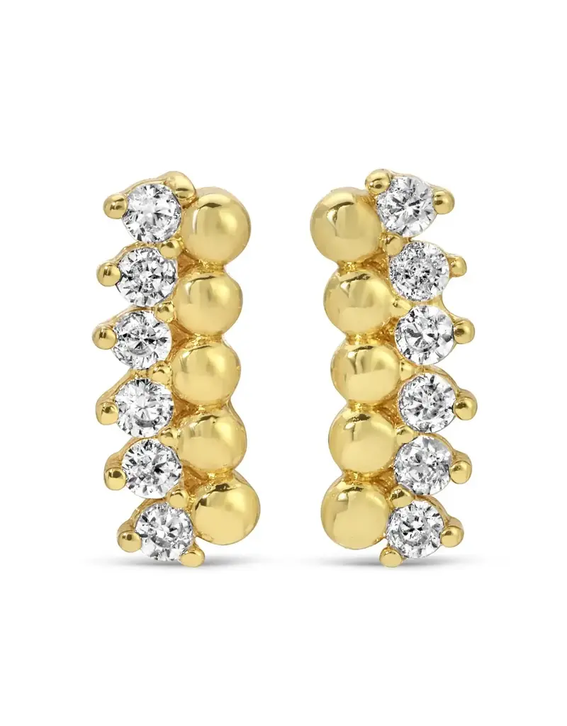 509 Broadway Delicate Dots CZ Studs Earrings