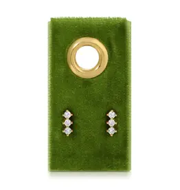 509 Broadway Triple Cz Bar Studs