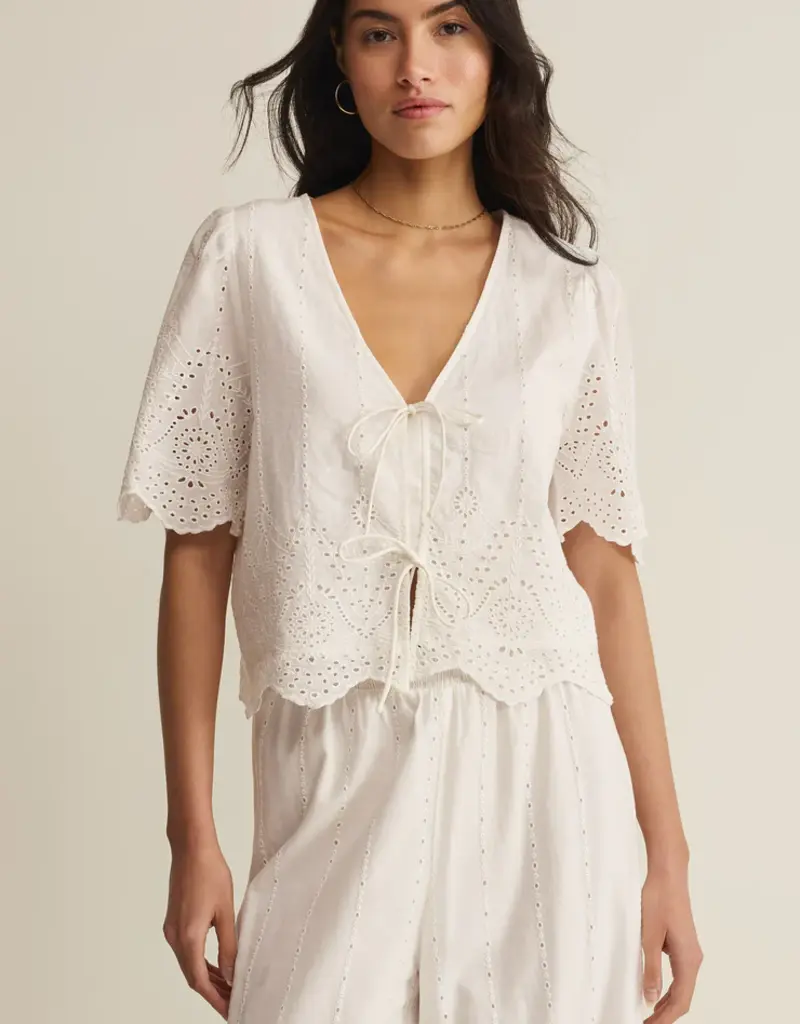 Z Supply Oceanside Embroidered Top