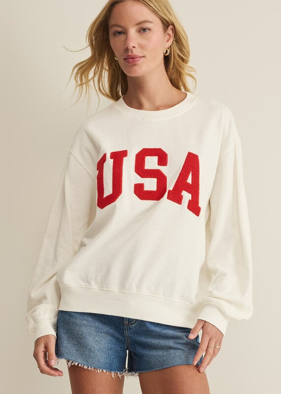Z Supply USA Boyfriend Sweatshirt