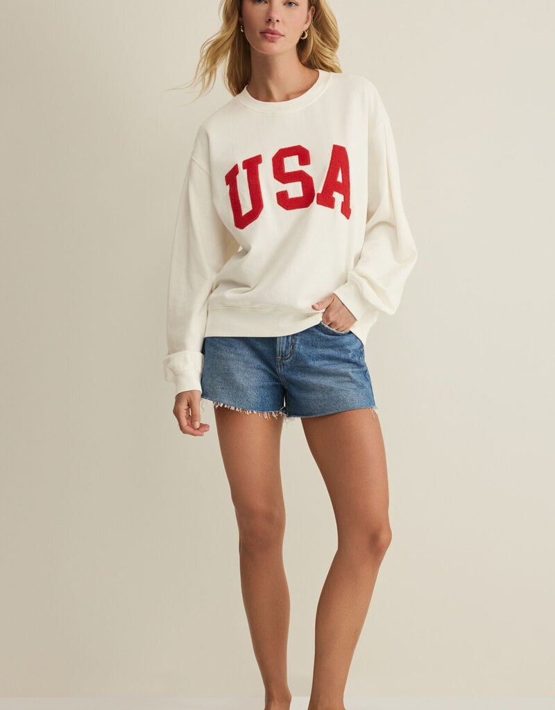 Z Supply USA Boyfriend Sweatshirt