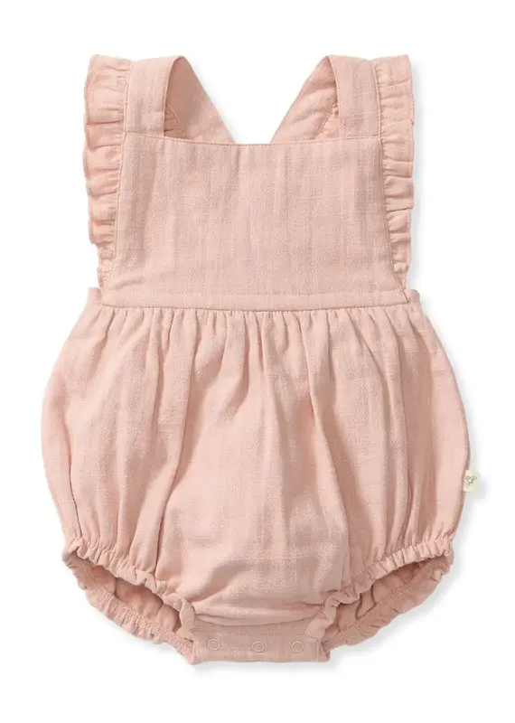 509 Broadway Check Little Girl Romper