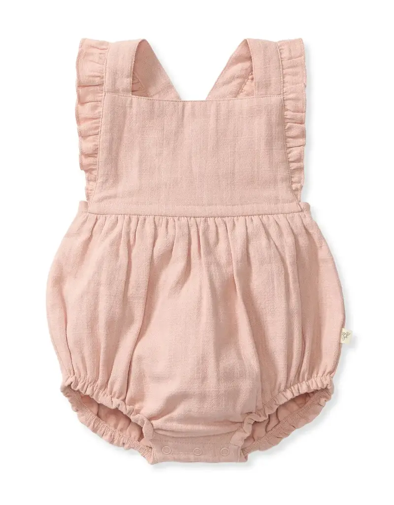 509 Broadway Check Little Girl Romper