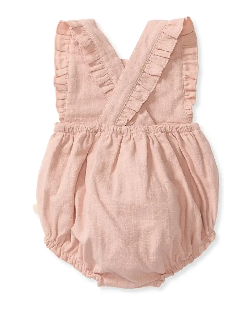 509 Broadway Check Little Girl Romper