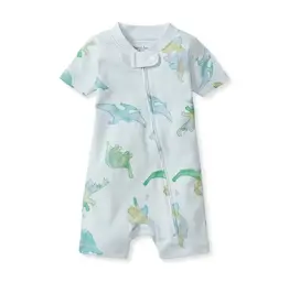 509 Broadway Watercolor Dino Baby Romper