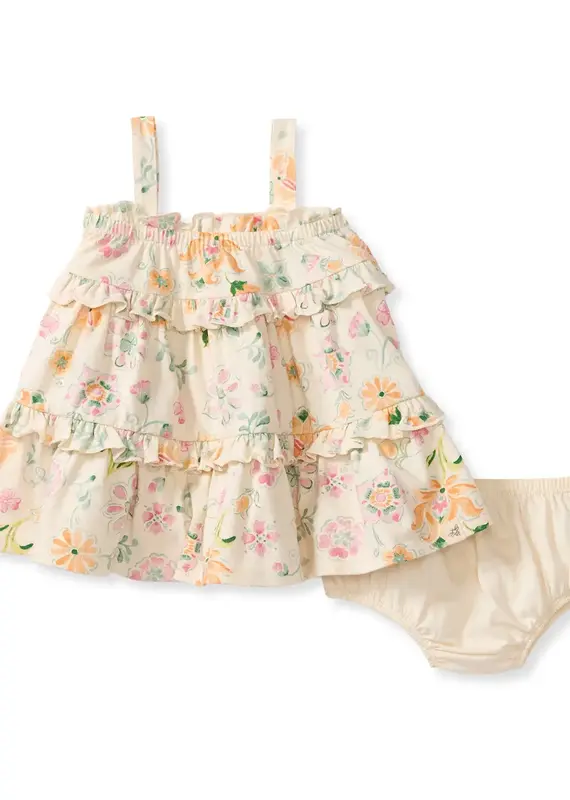 509 Broadway Little Girls Floral Ruffle Dress