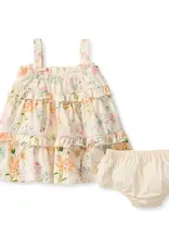509 Broadway Little Girls Floral Ruffle Dress
