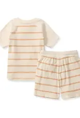 509 Broadway Basic Stripe Boy Tee & Short Set