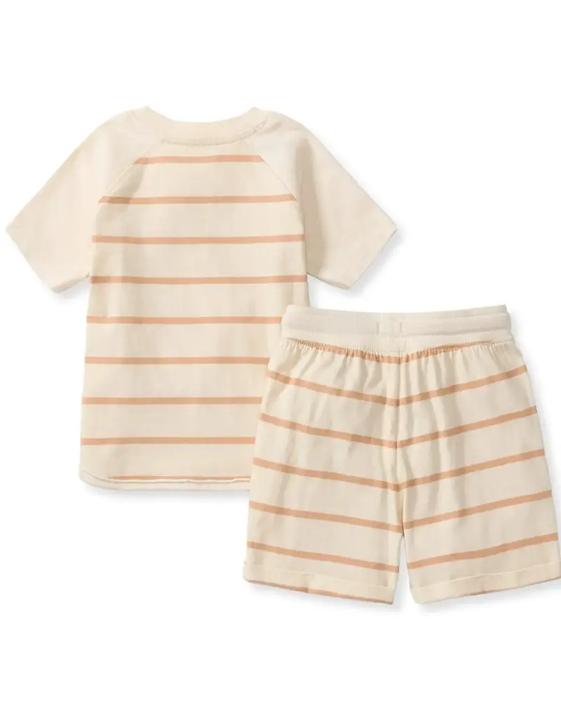 509 Broadway Basic Stripe Boy Tee & Short Set