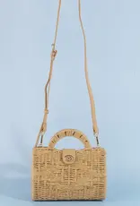 509 Broadway Natural Woven Straw Handle Bag