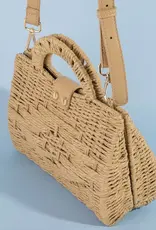 509 Broadway Natural Woven Straw Handle Bag