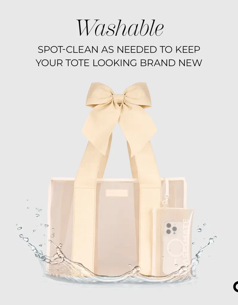 Case Mate Case Mate Raffia Bow Jelly Tote|ECRU|