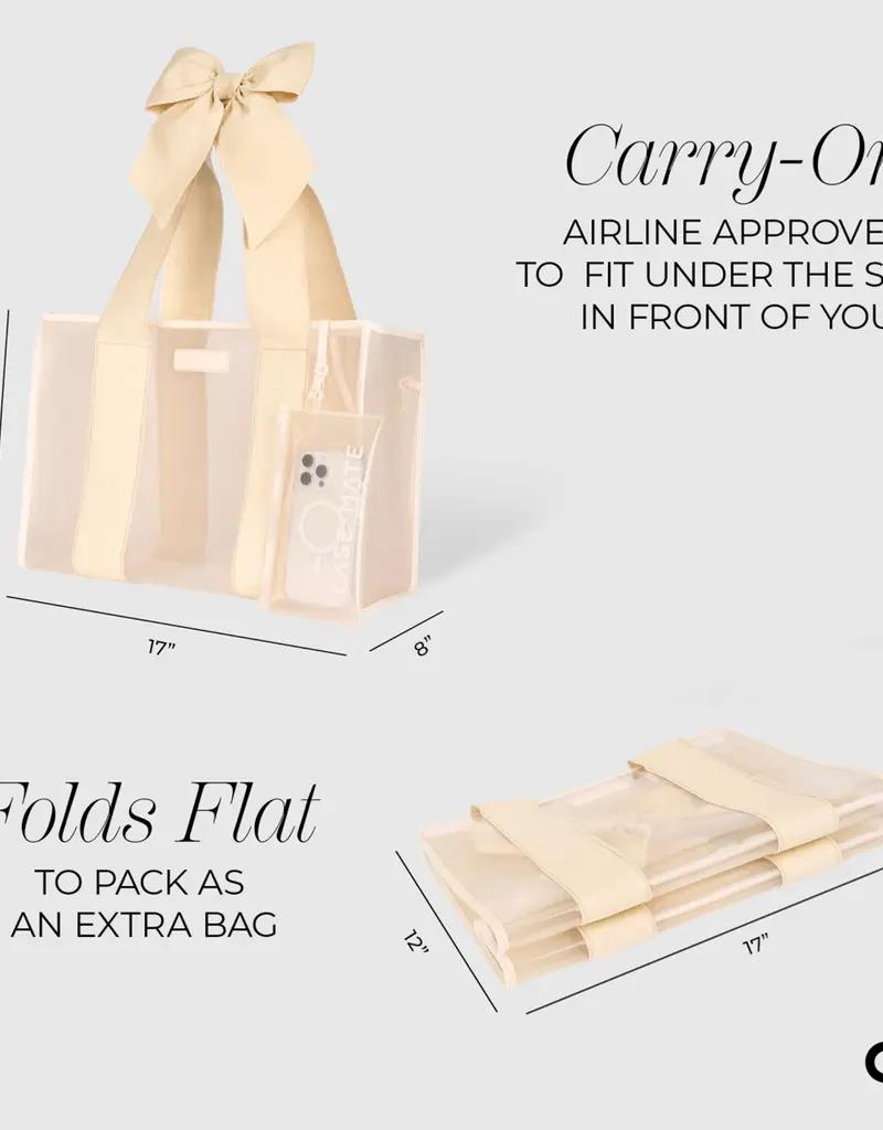 Case Mate Case Mate Raffia Bow Jelly Tote|ECRU|