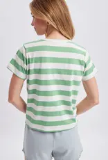 509 Broadway Stripe Short Sleeve Knit Tee