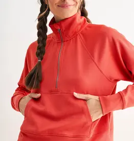 509 Broadway Luxe Wash Rib 1/4 Zip Sweater