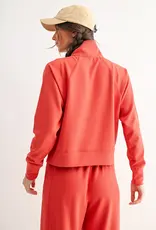 509 Broadway Luxe Wash Rib 1/4 Zip Sweater