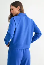 509 Broadway Luxe Wash Rib 1/4 Zip Sweater