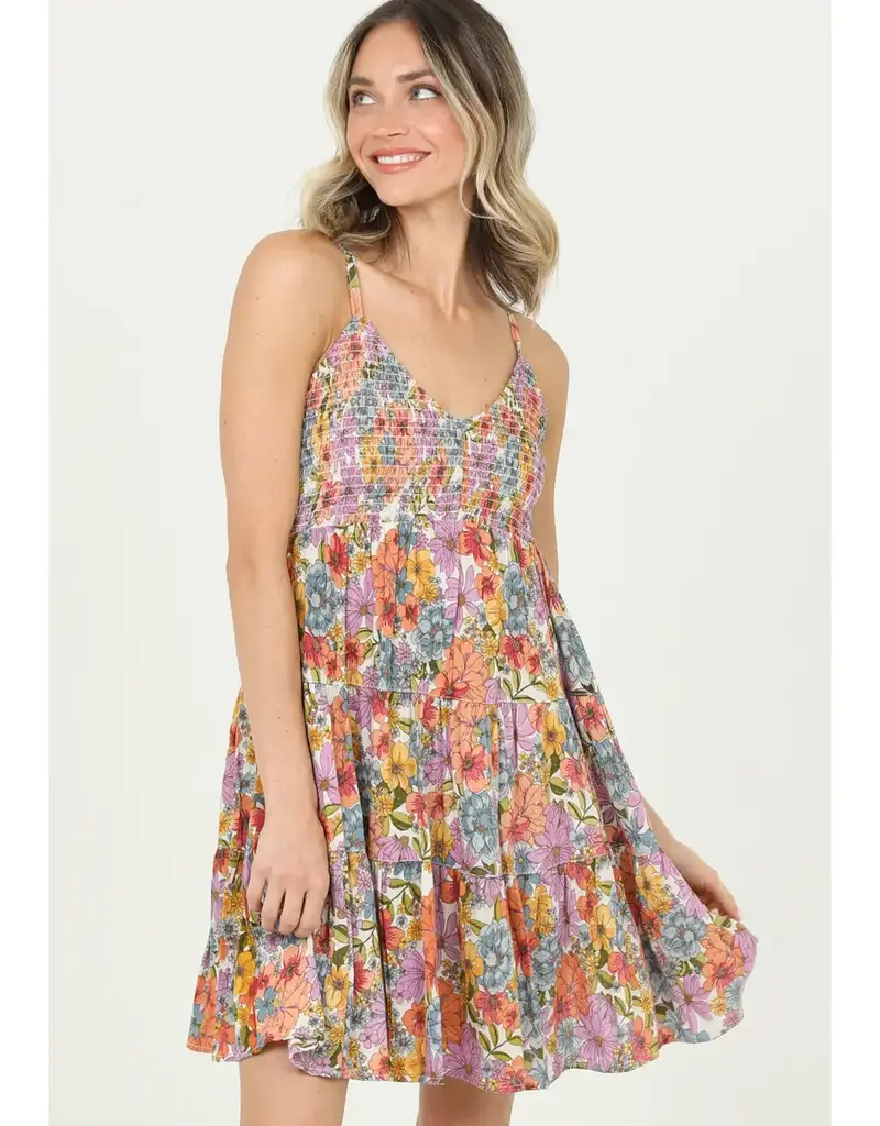 509 Broadway V-Neck Smocked Bust Sundress