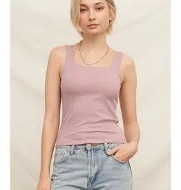 509 Broadway Square Neck Padded Tank