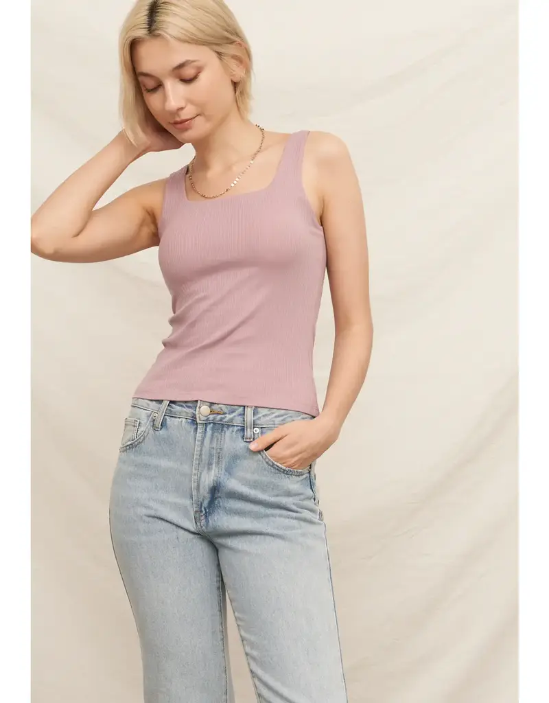 509 Broadway Square Neck Padded Tank