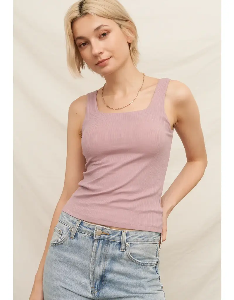 509 Broadway Square Neck Padded Tank