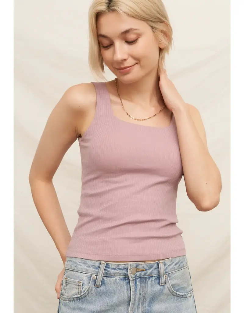 509 Broadway Square Neck Padded Tank