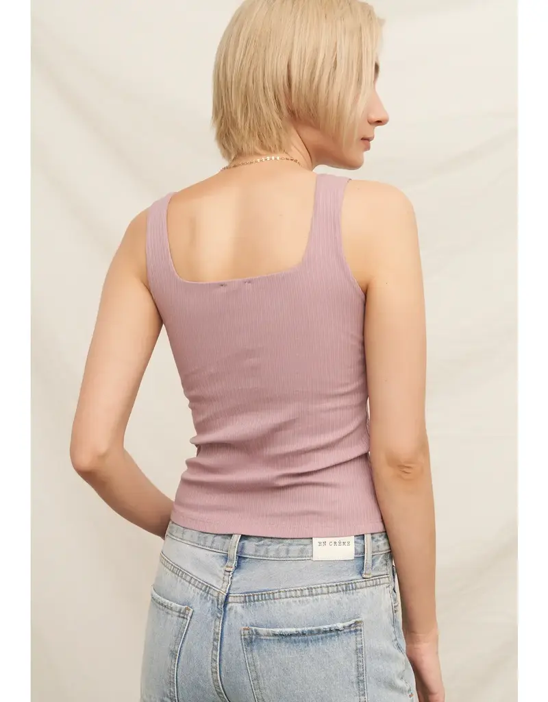 509 Broadway Square Neck Padded Tank