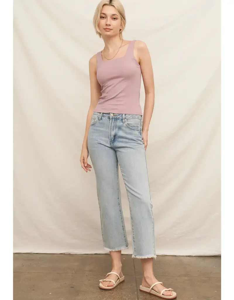 509 Broadway Square Neck Padded Tank