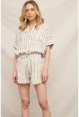 509 Broadway Striped Pattern Button Down Shirt