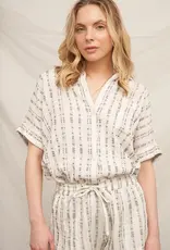 509 Broadway Striped Pattern Button Down Shirt