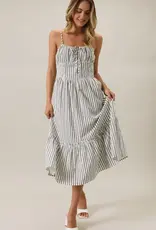 509 Broadway Sleeveless Smocked Midi Dress