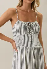 509 Broadway Sleeveless Smocked Midi Dress