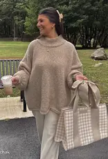 Case Mate Latte Gingham Bow Jelly Tote Bag