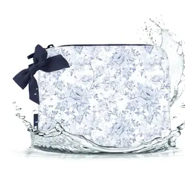 Case Mate Something Navy Bow Crinkle Makeup Bag