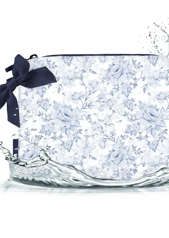 Case Mate Something Navy Bow Crinkle Makeup Bag